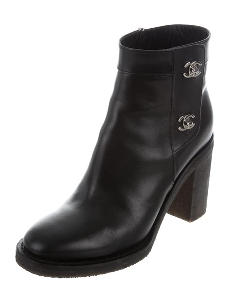 chanel black leather ankle boots|chanel ankle boots 2021.